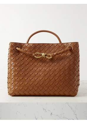 Bottega Veneta - Andiamo Medium Embellished Intrecciato Leather Tote - Brown - One size