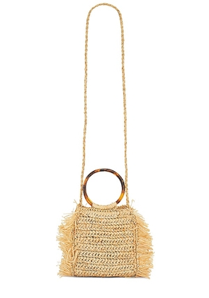 Hat Attack Tort Fringed Bag in Neutral.