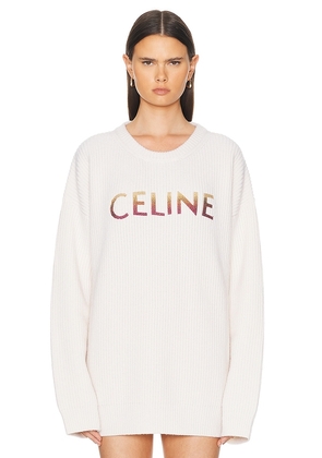 FWRD Renew Celine Logo Sweatshirt in Cream. Size .