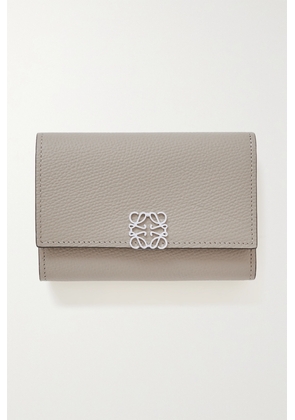 Loewe - Anagram Textured-leather Wallet - Neutrals - One size