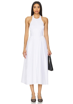Bardot Kylen Midi Dress in White. Size 6, 8.