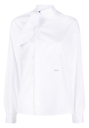 Dsquared2 tied-neck long-sleeve shirt - White