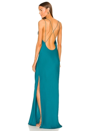 L'Academie Olena Dress in Teal. Size S.