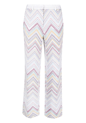 Missoni zigzag pattern tailored trousers - White