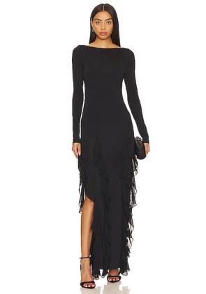 NBD Daphne Maxi Dress in Black. Size XS, XXS.