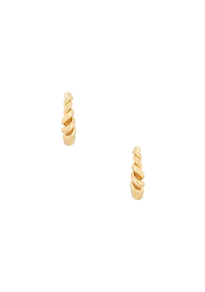 MEGA Twister Hoop Earrings in Metallic Gold.