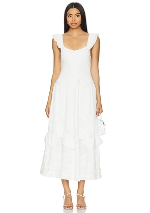 LoveShackFancy Brin Dress in White. Size L, M, XS, XXS.
