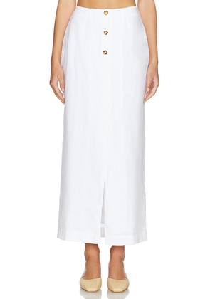 Posse Gigi Column Skirt in Ivory. Size M, S, XL, XS, XXS.