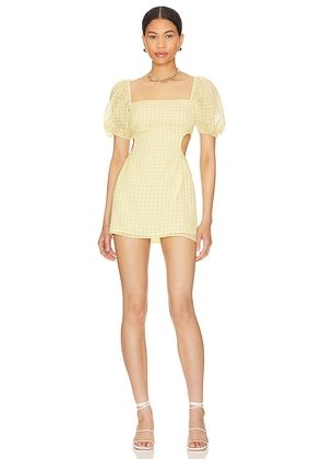 Tularosa Briony Mini Dress in Yellow. Size S, XL.