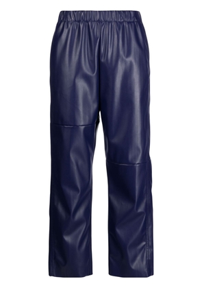 MM6 Maison Margiela cropped faux-leather trousers - Purple