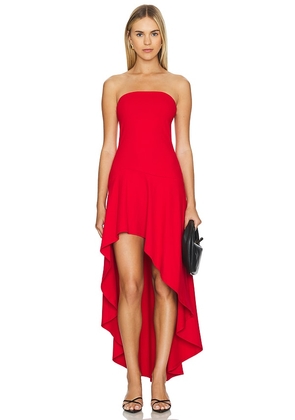 Susana Monaco High Low Flared Tube Dress in Red. Size M, S, XS.