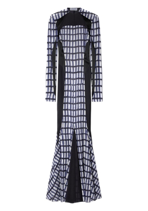 Off-White geometric-print maxi dress - Blue
