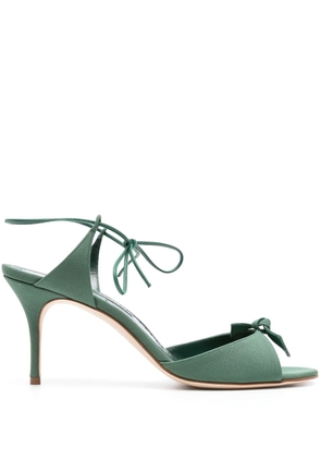 Manolo Blahnik Potasia 70mm crepe sandals - Green