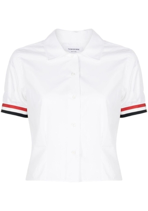 Thom Browne RWB-stripe short-sleeve shirt - White