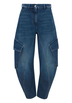 JW Anderson curved-seam tapered jeans - Blue