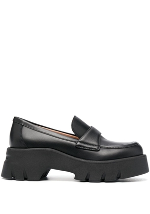 Gianvito Rossi 75mm chunky leather loafers - Black