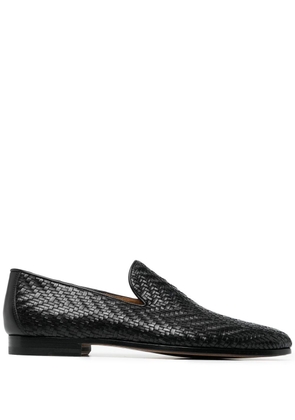 Magnanni interwoven leather loafers - Black