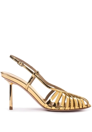 Le Silla Cage 110mm metallic sandals - Gold