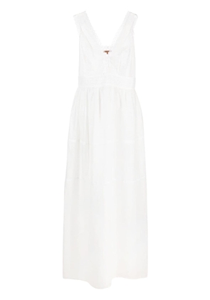 Ermanno Scervino lace-trim cotton dress - White