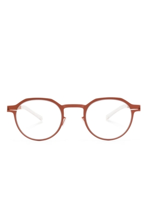 Mykita round-frame titanium glasses - Orange