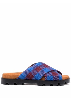 Camper check-print sandals - Blue