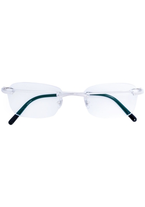 Cartier Eyewear C Décor rimless rectangular-frame glasses - Metallic