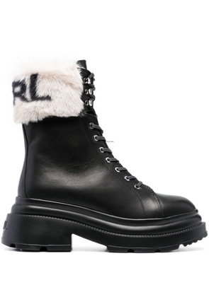 Karl Lagerfeld logo-embellished ankle boots - Black