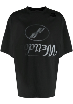 We11done logo-print cotton T-shirt - Black