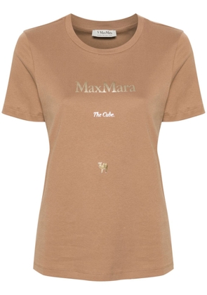 'S Max Mara logo-print cotton T-shirt - Neutrals