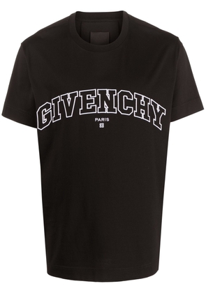 Givenchy logo-embroidered cotton T-shirt - Black