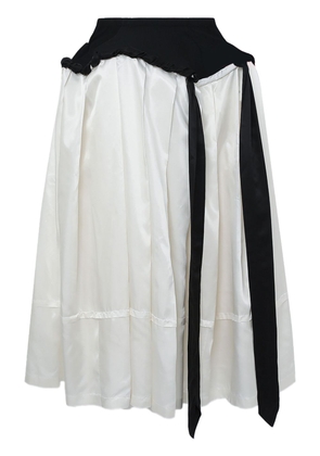 Toga two-tone panelled maxi skirt - White
