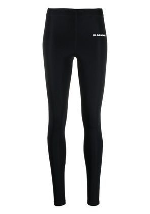 Jil Sander logo-print leggings - Black