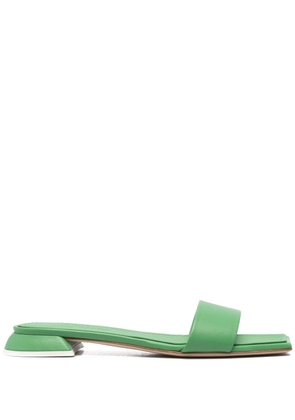 3juin square-toe leather sandals - Green
