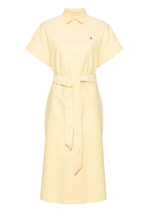 Polo Ralph Lauren Polo Pony-embroidered shirt dress - Yellow