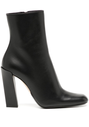 Victoria Beckham 100mm square-toe leather ankle boots - Black