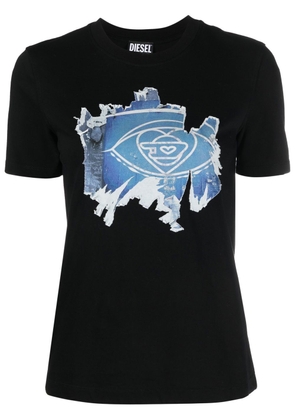 Diesel graphic-print cotton T-Shirt - Black