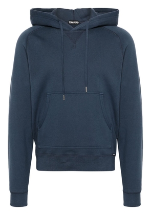 TOM FORD cotton long-sleeve hoodie - Blue