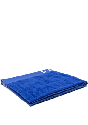 Balmain logo-jacquard beach towel - Blue