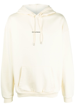 A BETTER MISTAKE logo print pullover hoodie - Neutrals