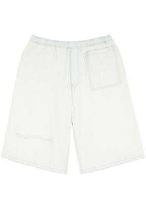 MM6 Maison Margiela elasticated-waist denim shorts - White