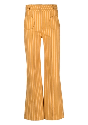 DESTREE Yoshitomo stripe-print trousers - Yellow