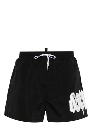 Dsquared2 Gothic logo-print swim shorts - Black