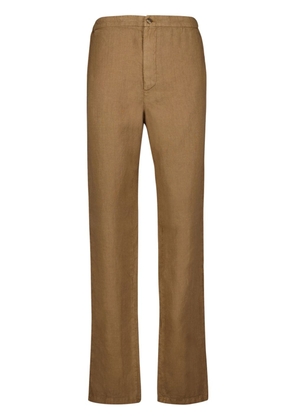Boglioli straight-leg linen trousers - Brown