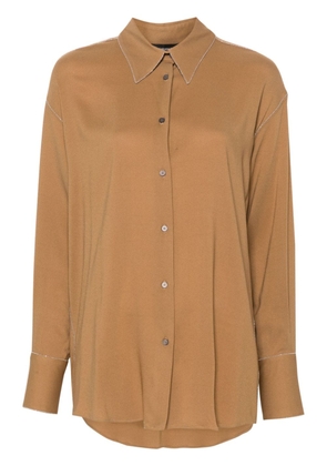 Fabiana Filippi stud-embellished shirt - Brown