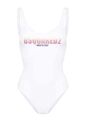 Dsquared2 logo-print swimsuit - White