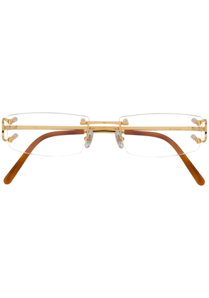 Cartier Eyewear rectangular frame glasses - Gold
