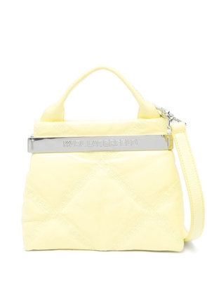 Karl Lagerfeld K/Kross quilted top-handle bag - Yellow