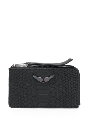 Zadig&Voltaire logo-plaque leather purse - Black