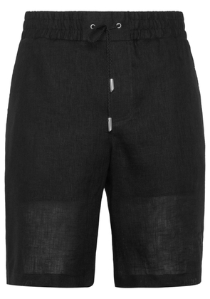 Billionaire elasticated-waist linen shorts - Black