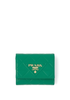 Prada small quilted wallet - Green